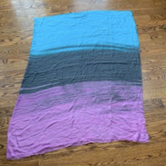 M Missoni silk blend blue and purple ombre scarf - Picture 2 of 2